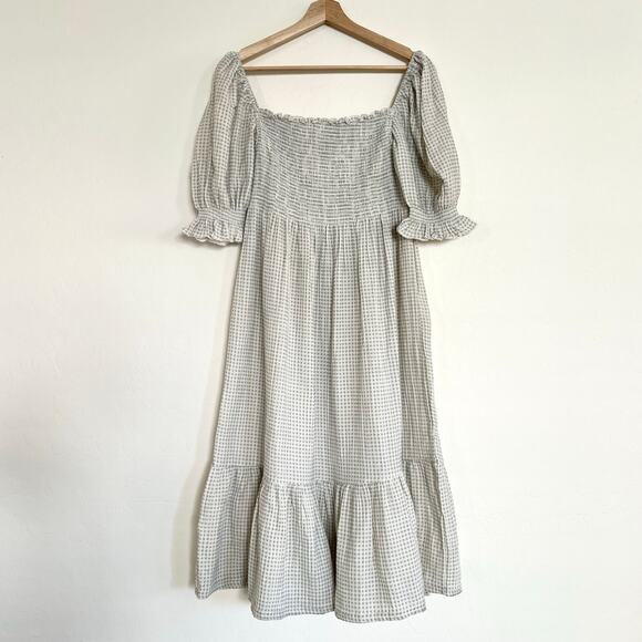 Nothing Fits But Sakura Midi Dress Sage Gingham M NWT Maternity Friendly - Picture 2 of 8